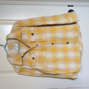 NWT Yellow Plaid Old Navy Shacket